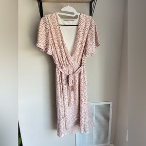 white & orange floral dress